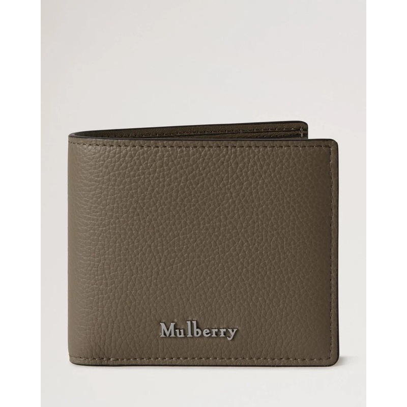 Farringdon 8 Card Wallet Linen Green Small Classic Grain