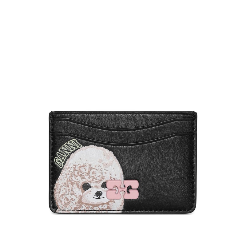 Ganni Bou Card Holder Animals Print