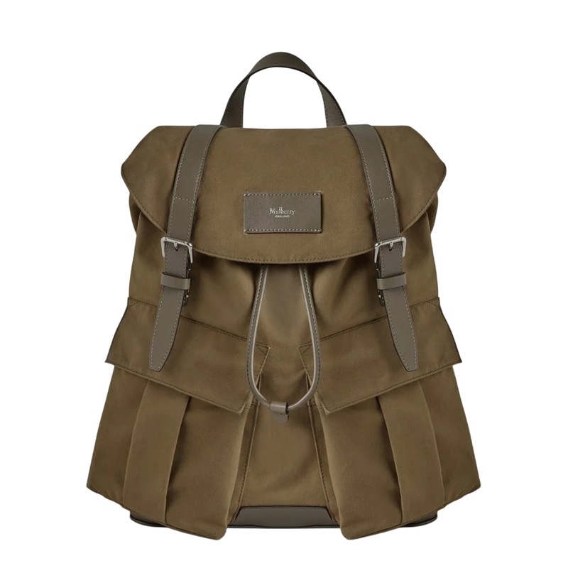 Heritage Waxed Backpack Dark Moss Waxed Cotton