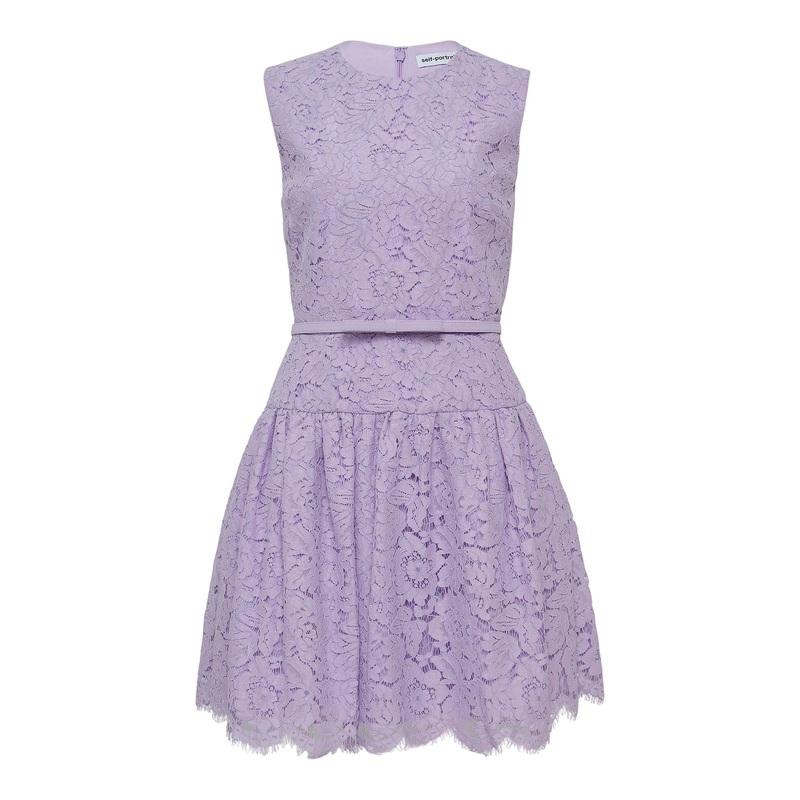 Lilac Lace Sleeveless Mini Dress
