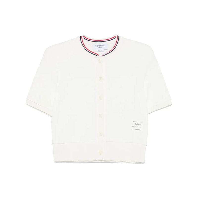 Short Sleeve Crew Neck Cardigan