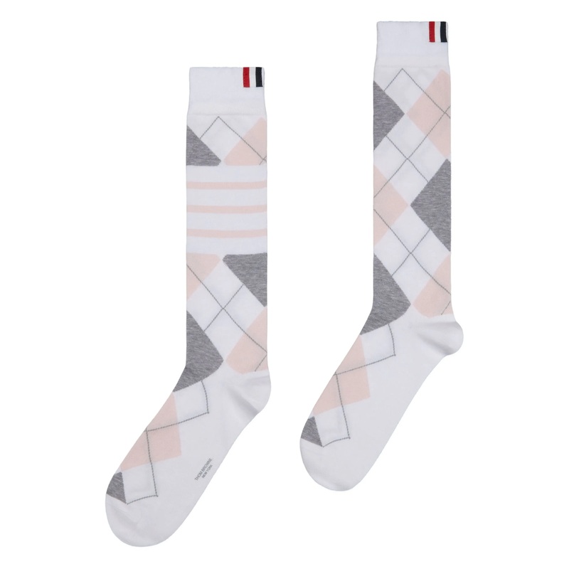 Argyle 4-Bar Mid Calf Socks Women