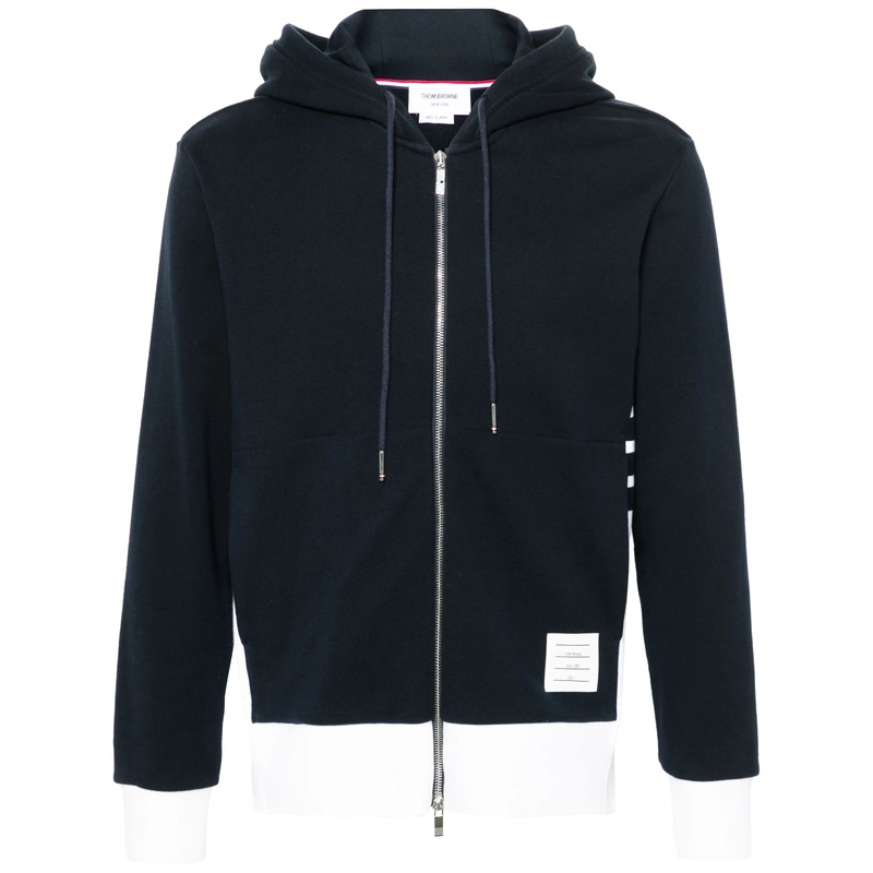 Classic 4-Bar Jersey Zip Up Hoodie Men