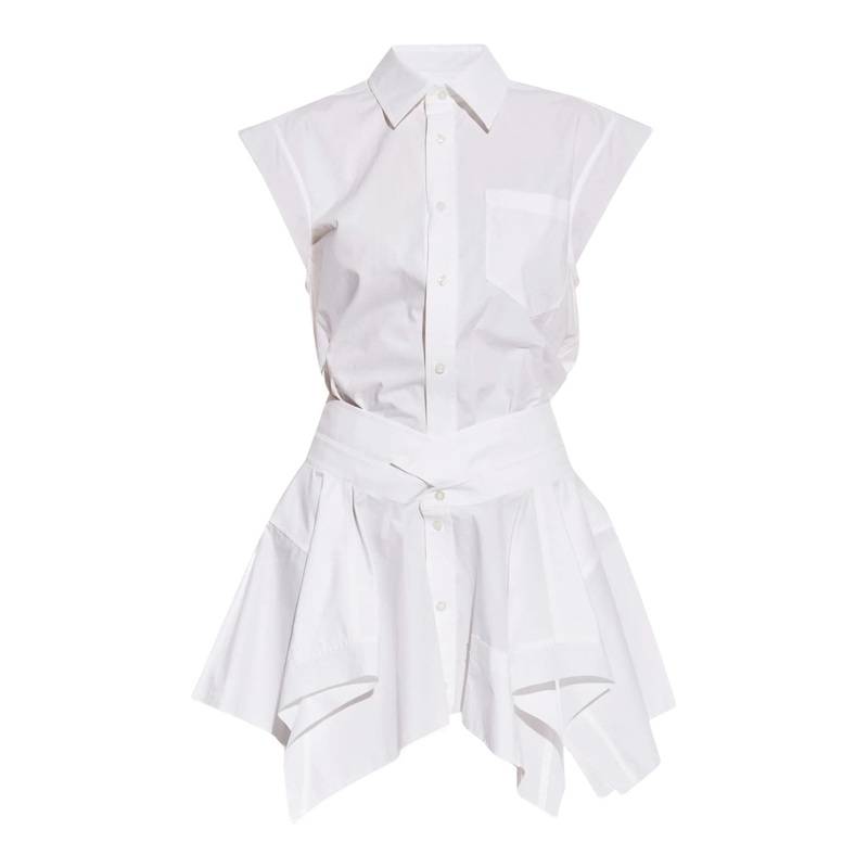 Cut Off Double Shirt Dress