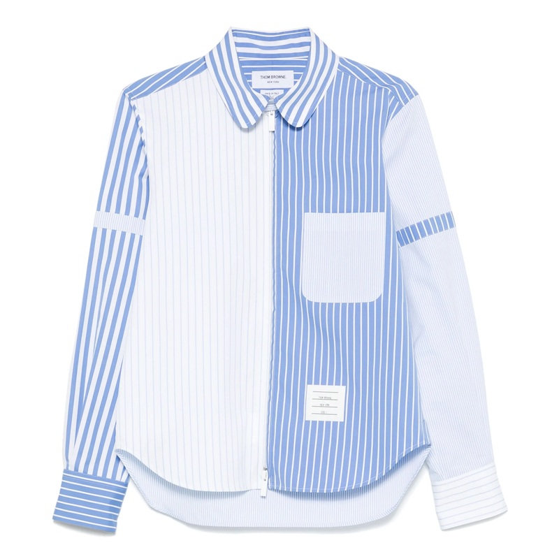 Funmix Armband Pinstripe Poplin Shirt Men