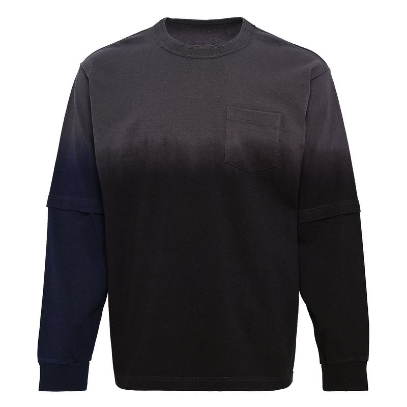 Garment Dye Cotton Jersey Long Sleeve Tee