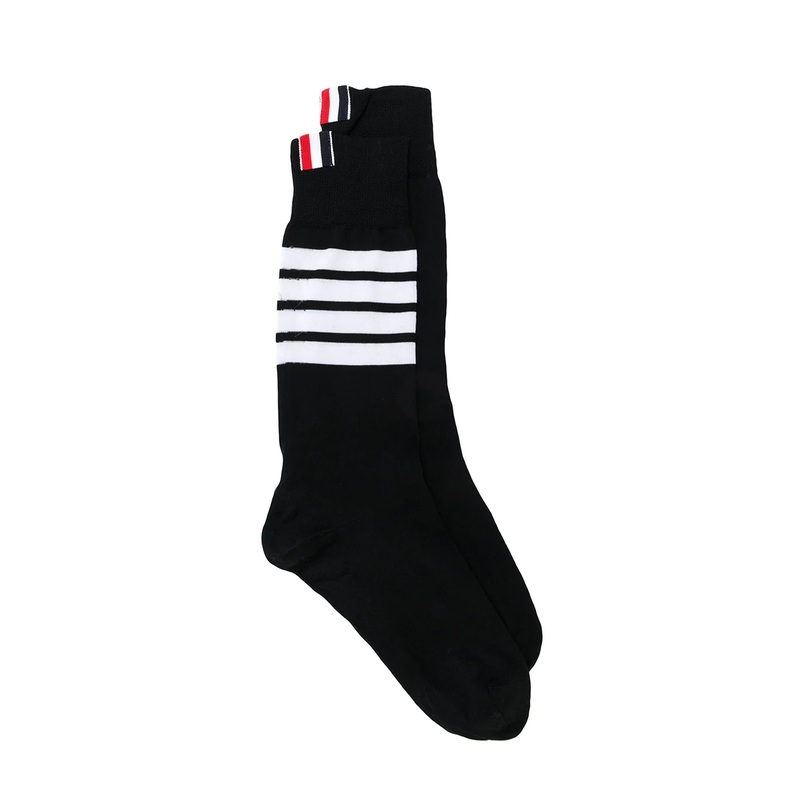 Lightweight Cotton 4-Bar Mid Calf Socks Women