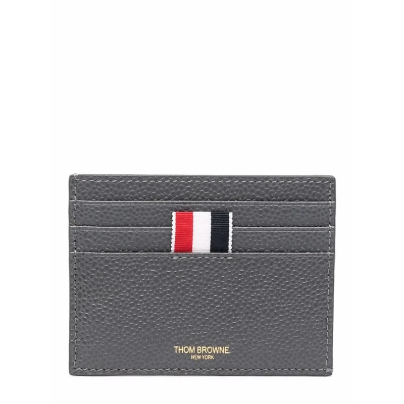 Pebble Grain Note Compartment Card Holder Men