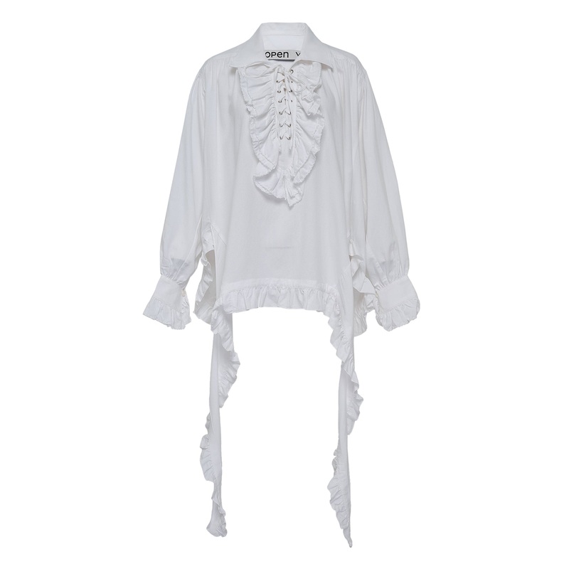 Ruffle Trim Blouse