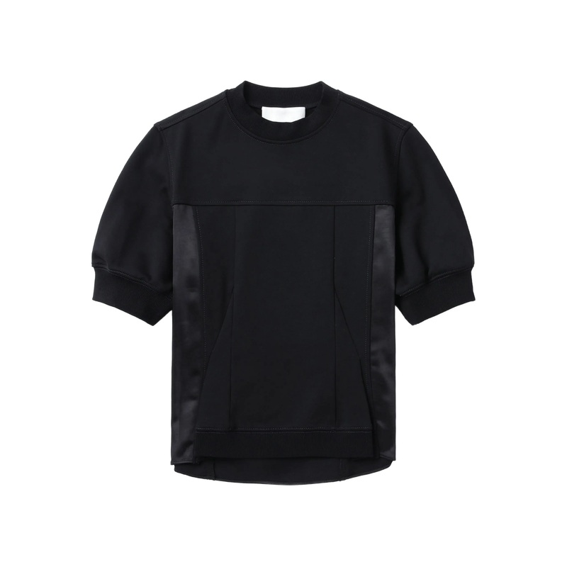 Satin Flounce Combo Terry Top