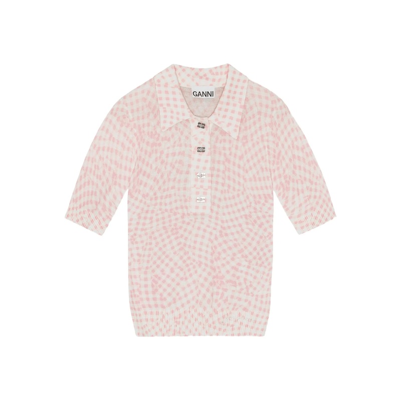 Sheer Cotton Printed Polo