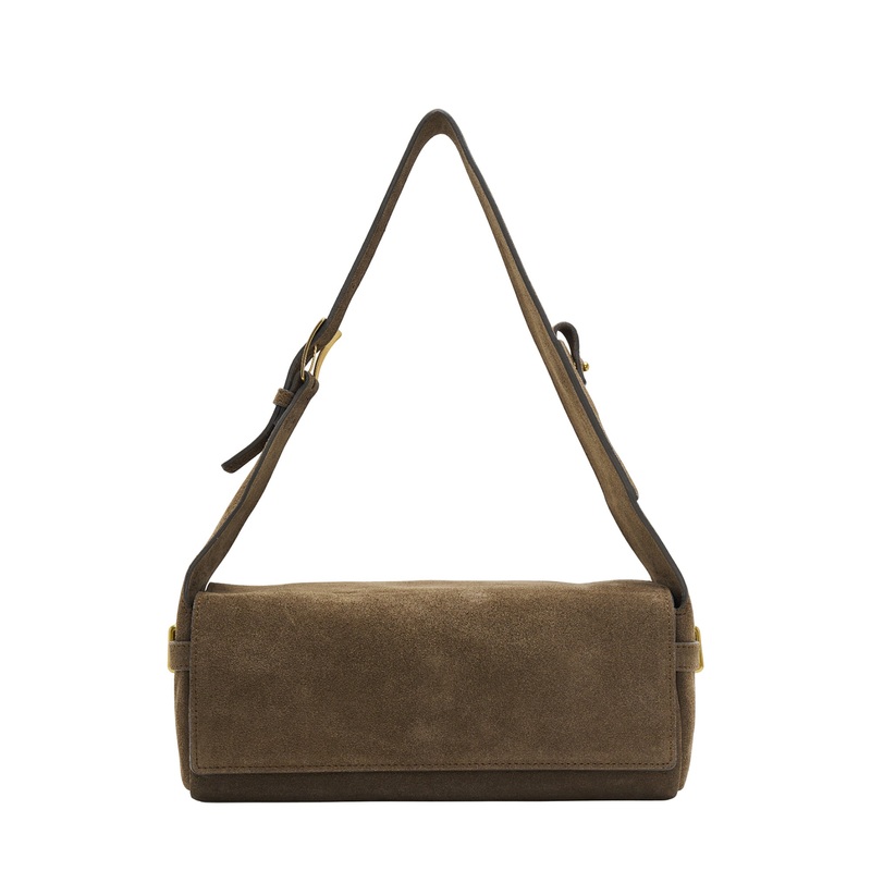 Suede Belting Duffle Bag