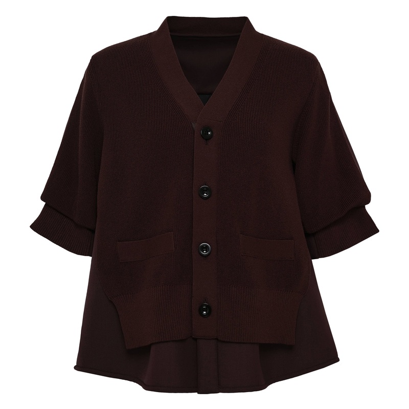 Suiting Mix Knit Cardigan