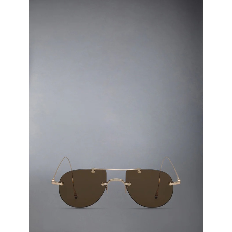 Titanium Rimless Aviator Sunglasses Unisex