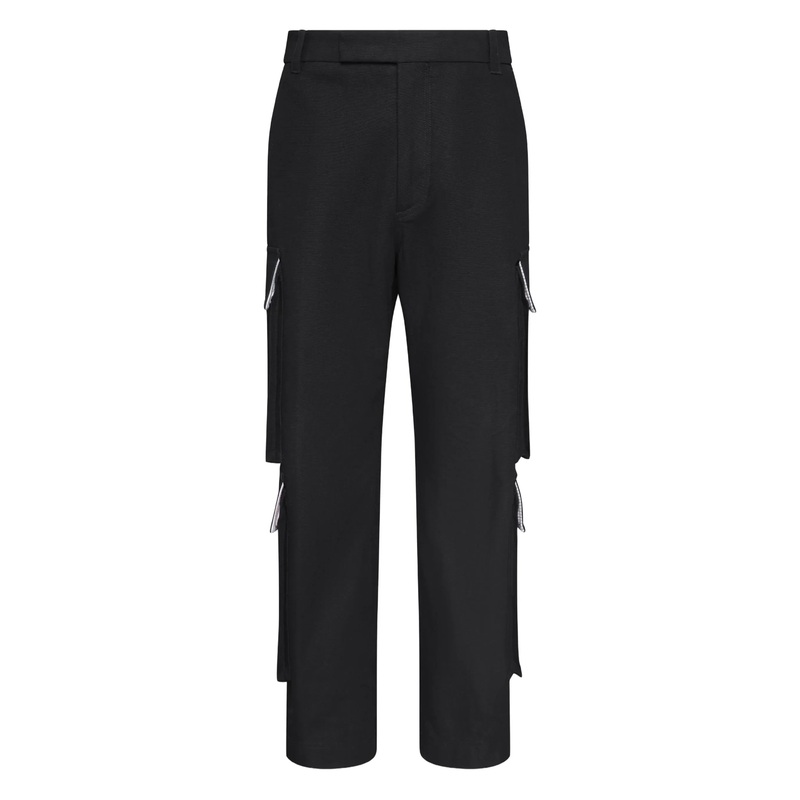 Washed Cotton Utility Chino Cargo Trouser Men