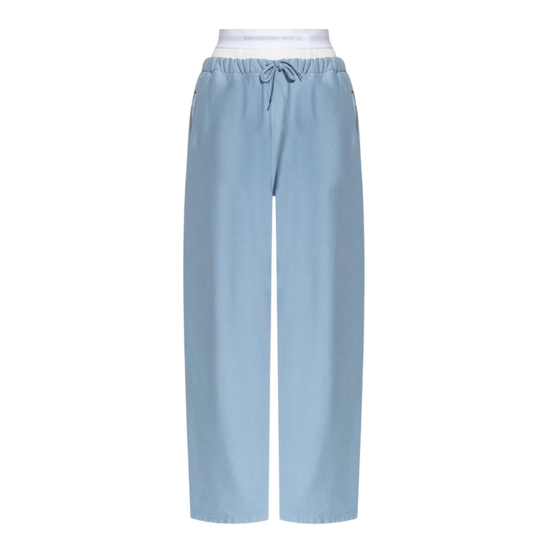 Wide Leg Sweatpant With Logo Elastic