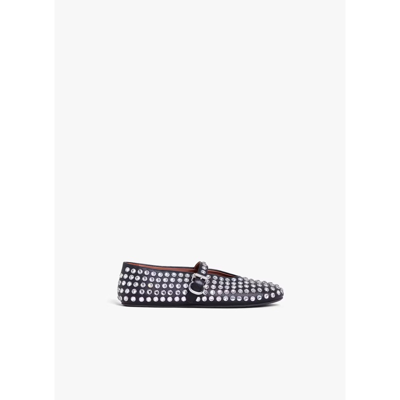Ballet Flats Strass Nappa Lambskin