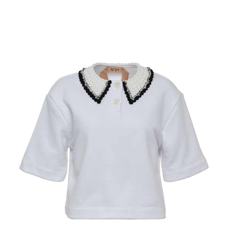 Cotton Polo Sweat Top