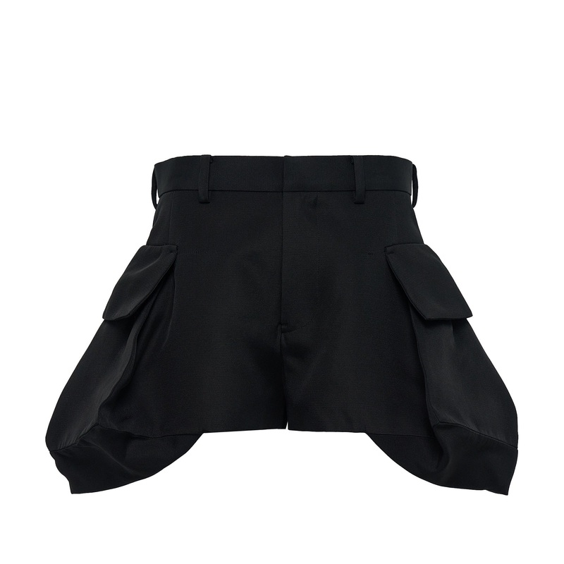 Double-Faced Silk Cotton Shorts