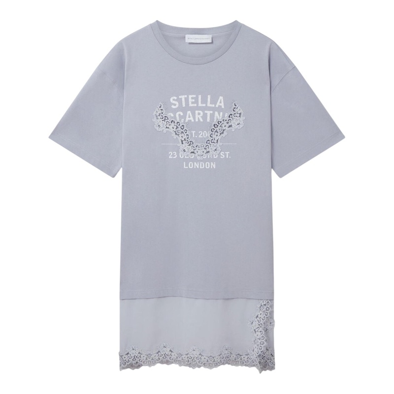 Lace Slip Jersey Dress