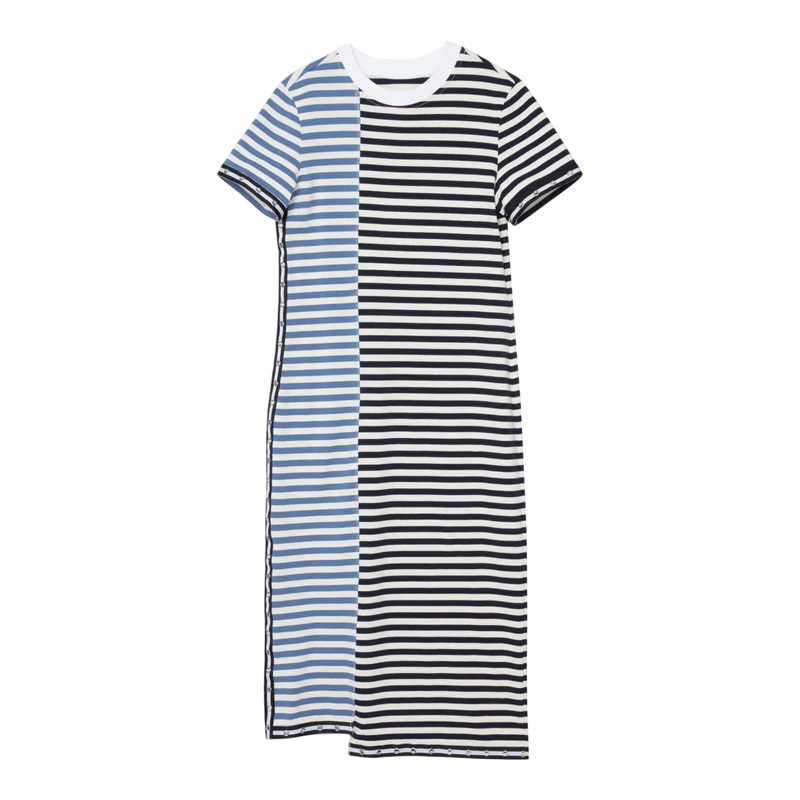 Patchwork Stripe T-Shirt Dress