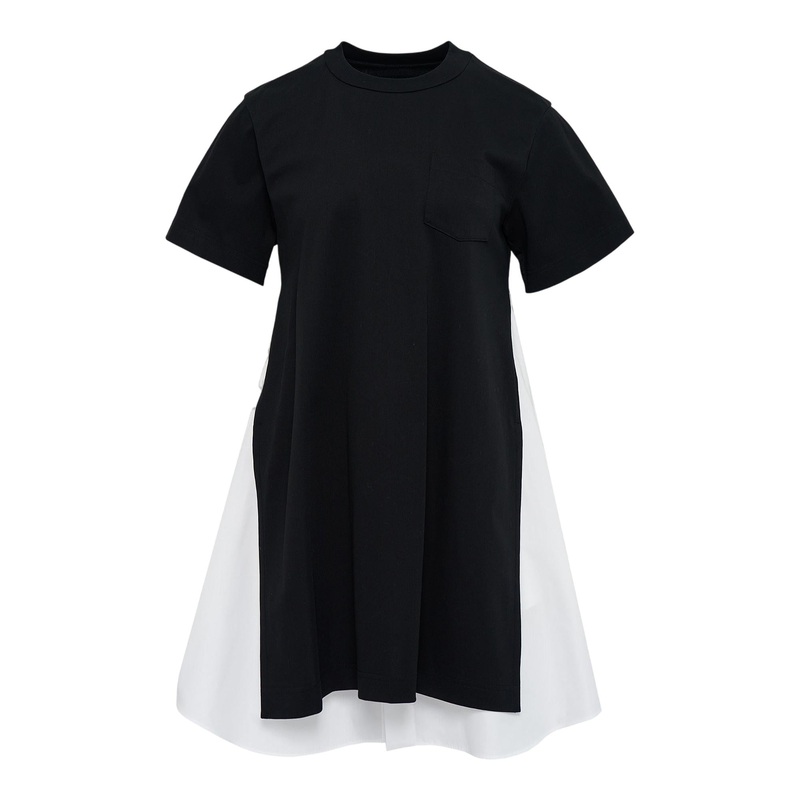 Poplin X Cotton Jersey Dress