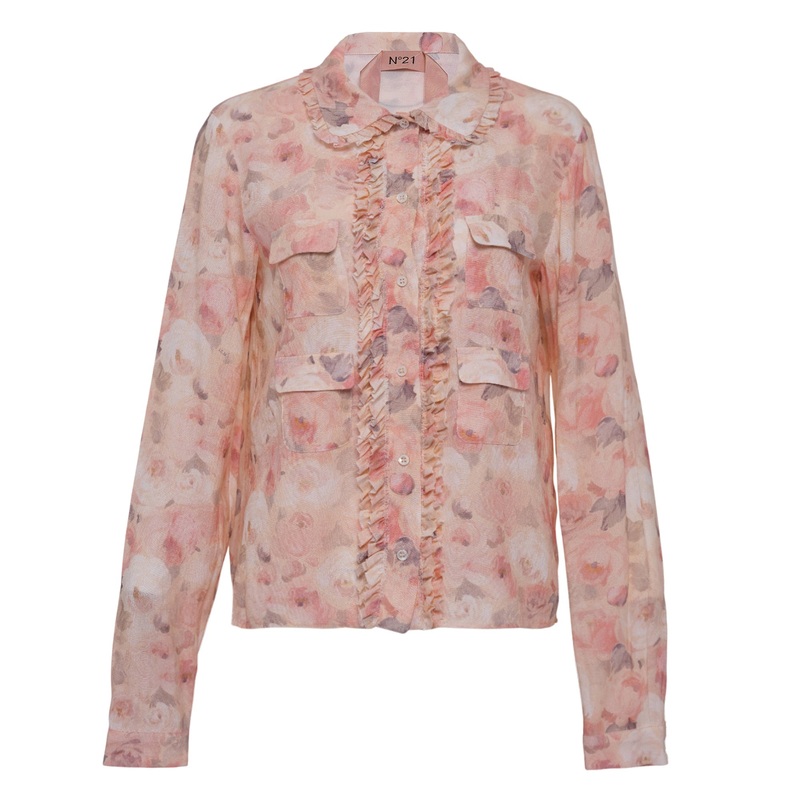 Printed Ruffles Blouses