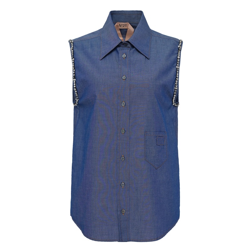 Sleeveless Denim Top