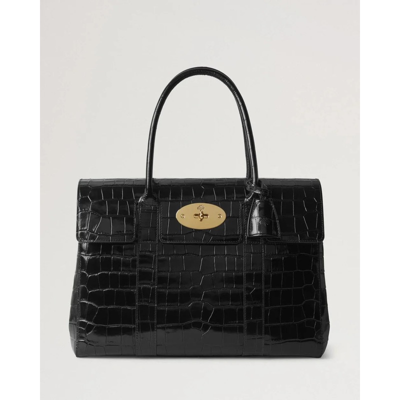 Bayswater Black Shiny Small Croc