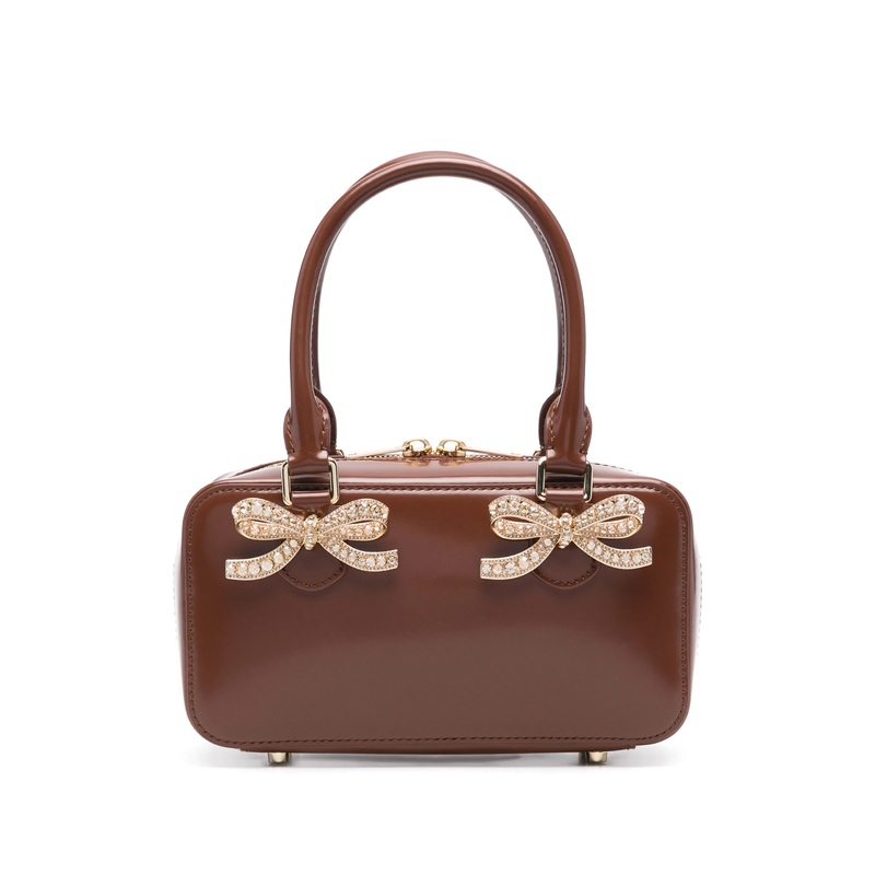 Brown Leather Mini Tote Bag