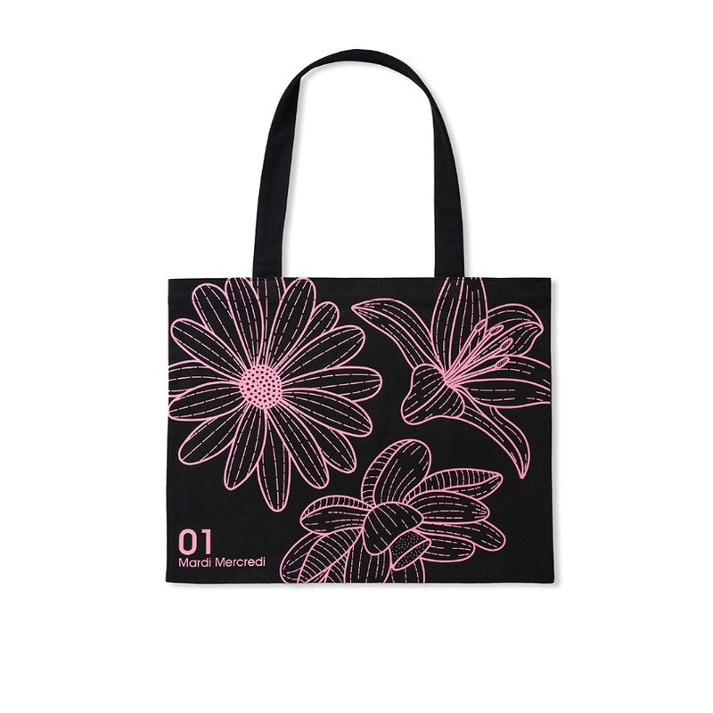 Canvas Bag Triple Flower