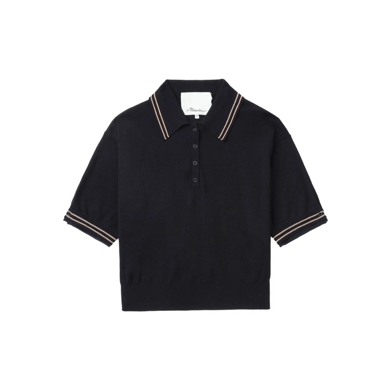 Cropped Polo With Organza