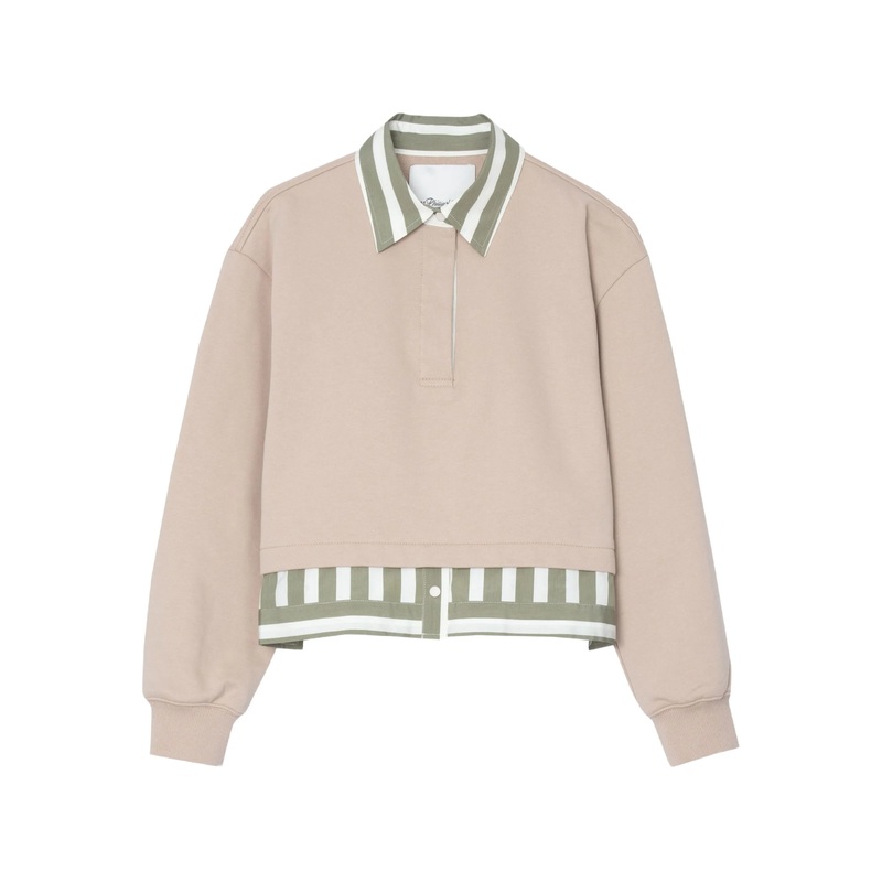 Cropped Polo With Stripe Combo