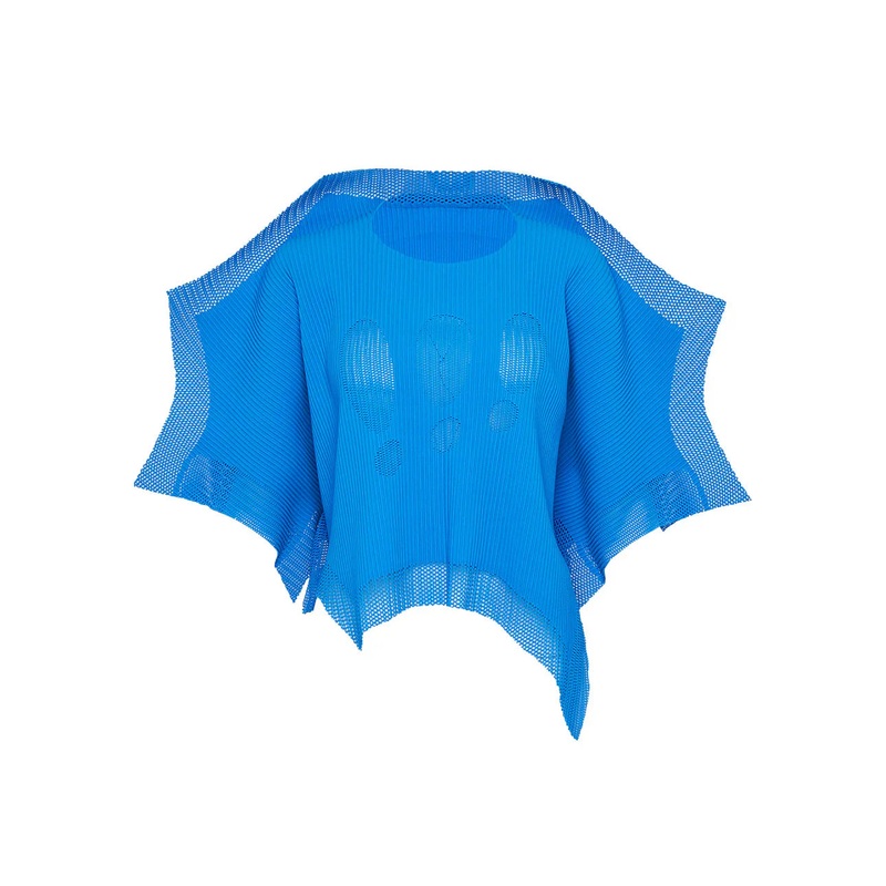 Mix Fine Knit Pleats Shirt