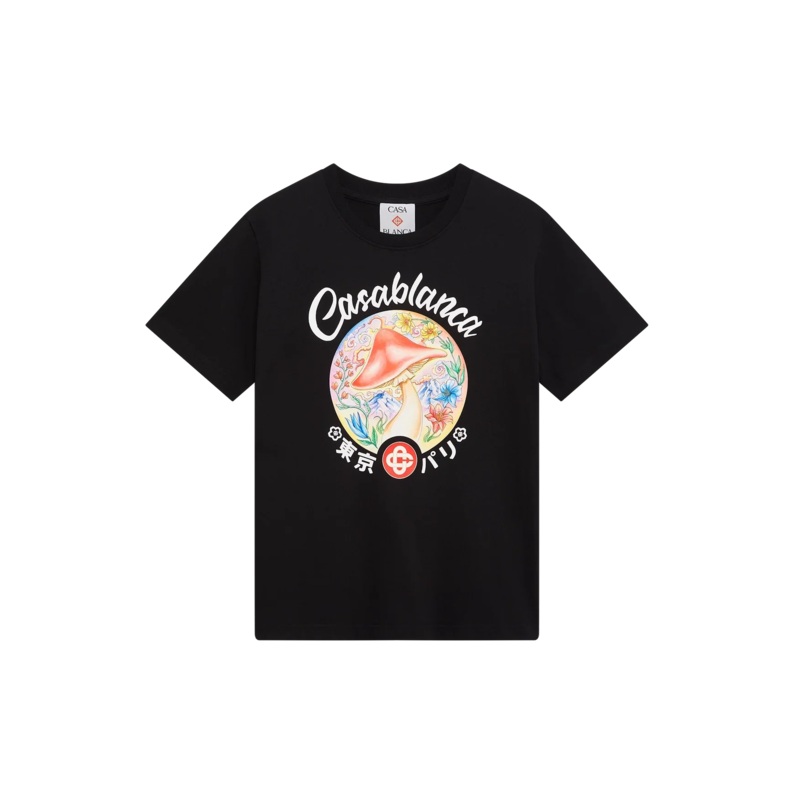 Mushroom Emblem Printed T-Shirt