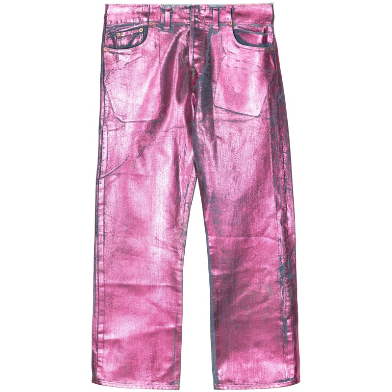 Foil Denim Pants