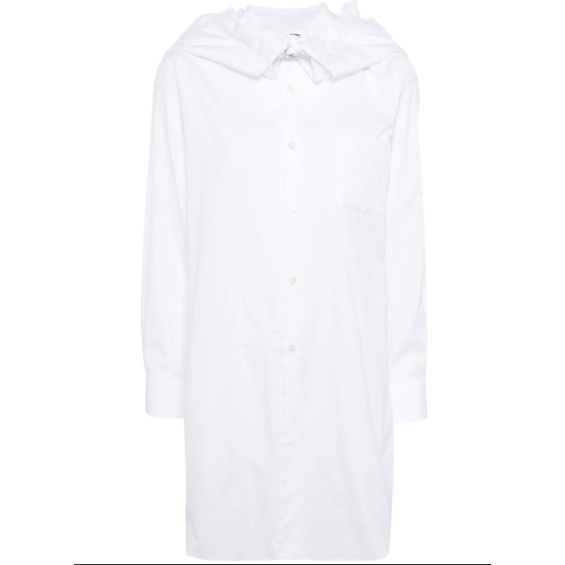 Hood-Collar Long Blouse