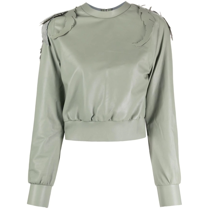 Leather Feather Blouse