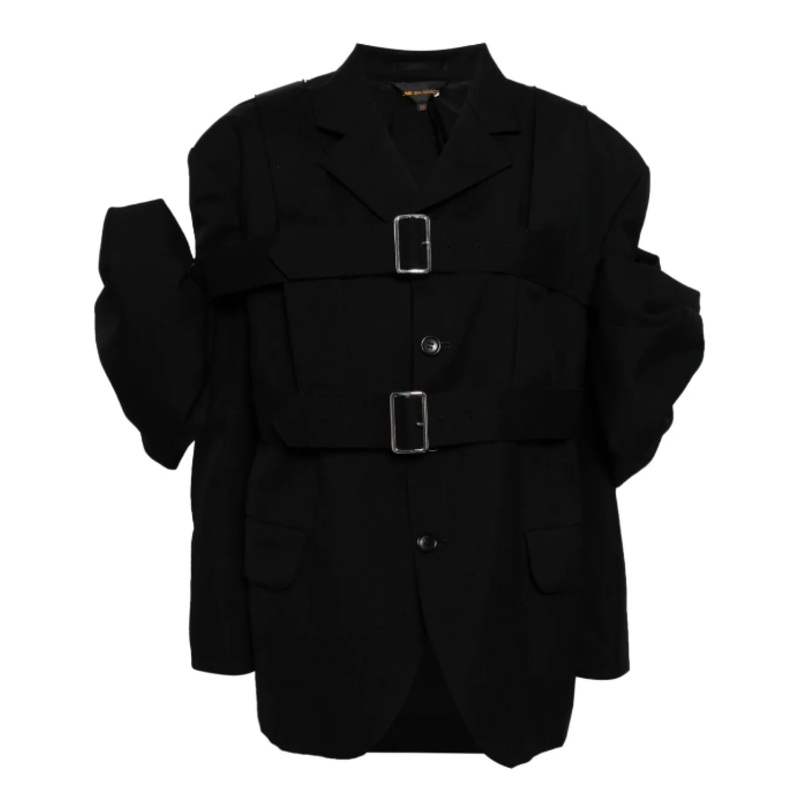 Ribbon-Detail Buckle Jacket