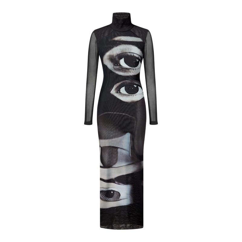 Sophia Eye Print Mesh Dress