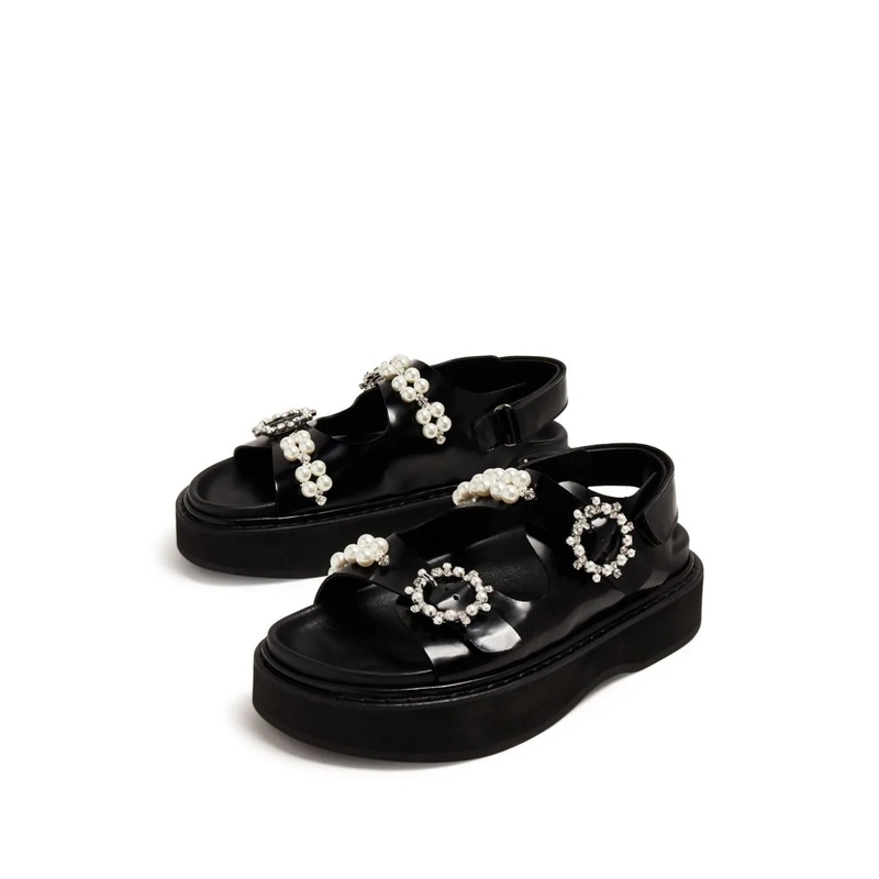 Beaded Platform Sandals