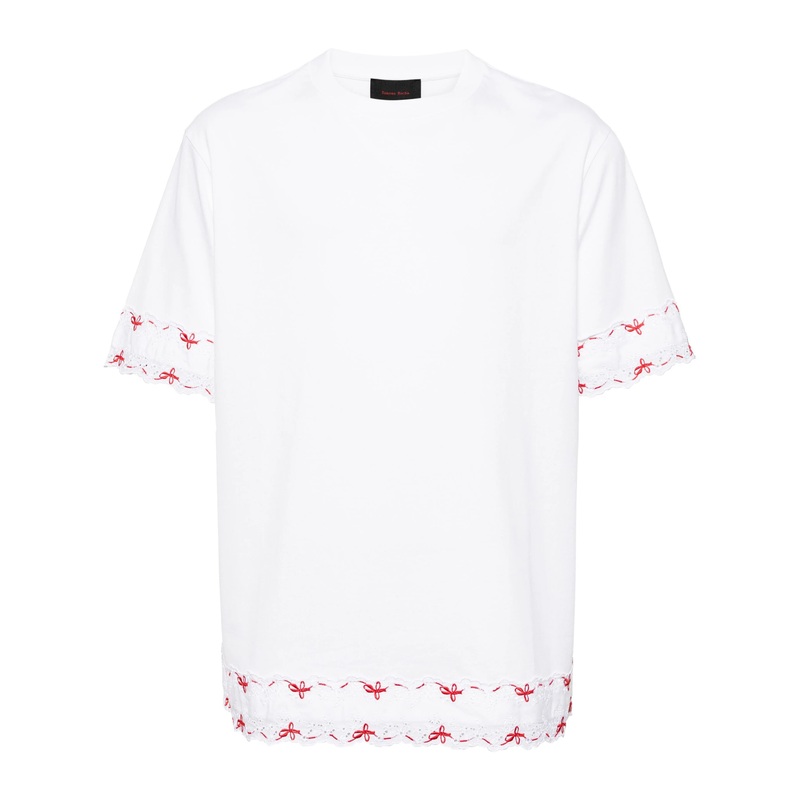 Boxy T-Shirt With Trim Structured