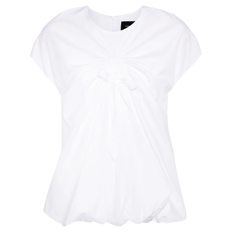 Cap Sleeve Ruched Bow Top