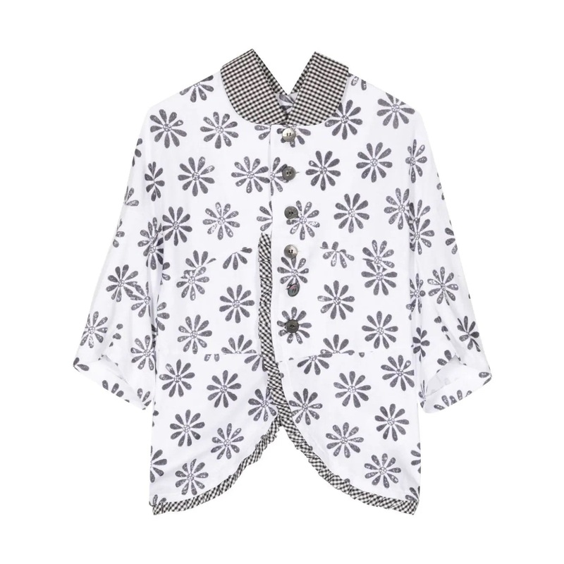 Cotton Jersey Print Blouse