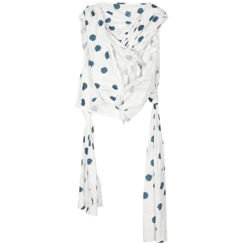 Cotton Shirring Broad Print Blouse