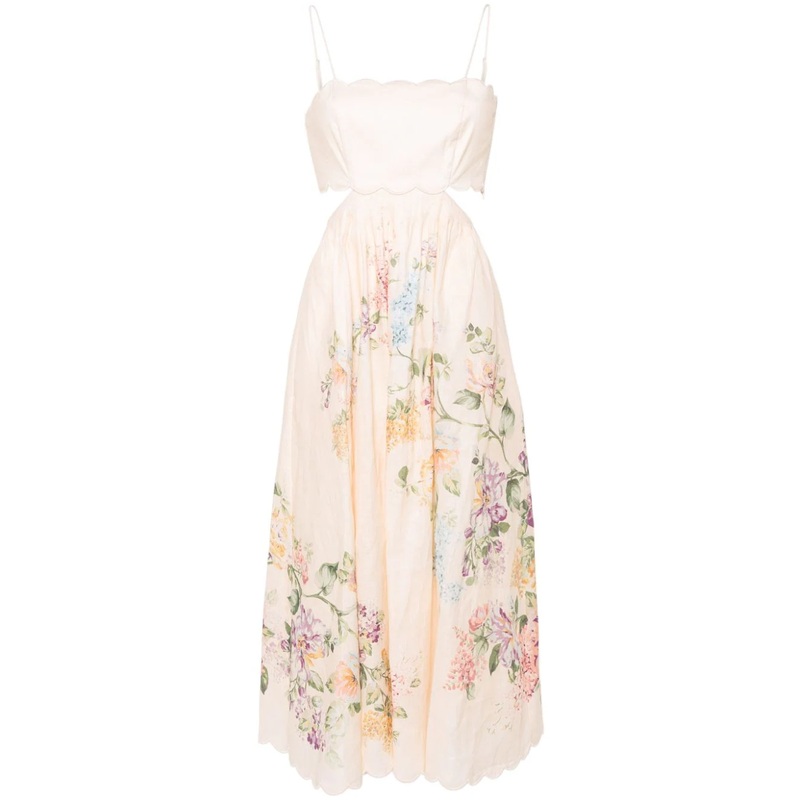 Halliday Scallop Midi Dress