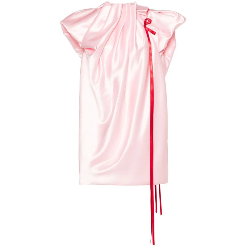 Mini Pleated Neck Sack Dress