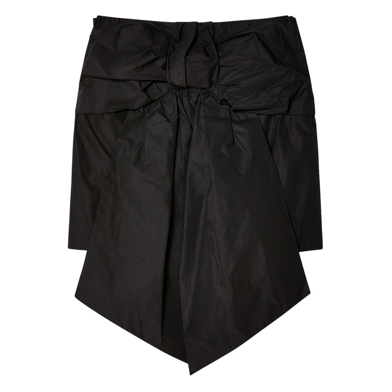 Mini Skirt With Back Gathered Bow