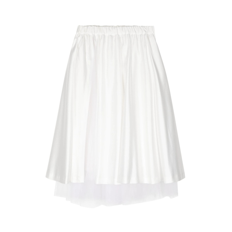 Polyester Satin Nylon Tulle Skirt