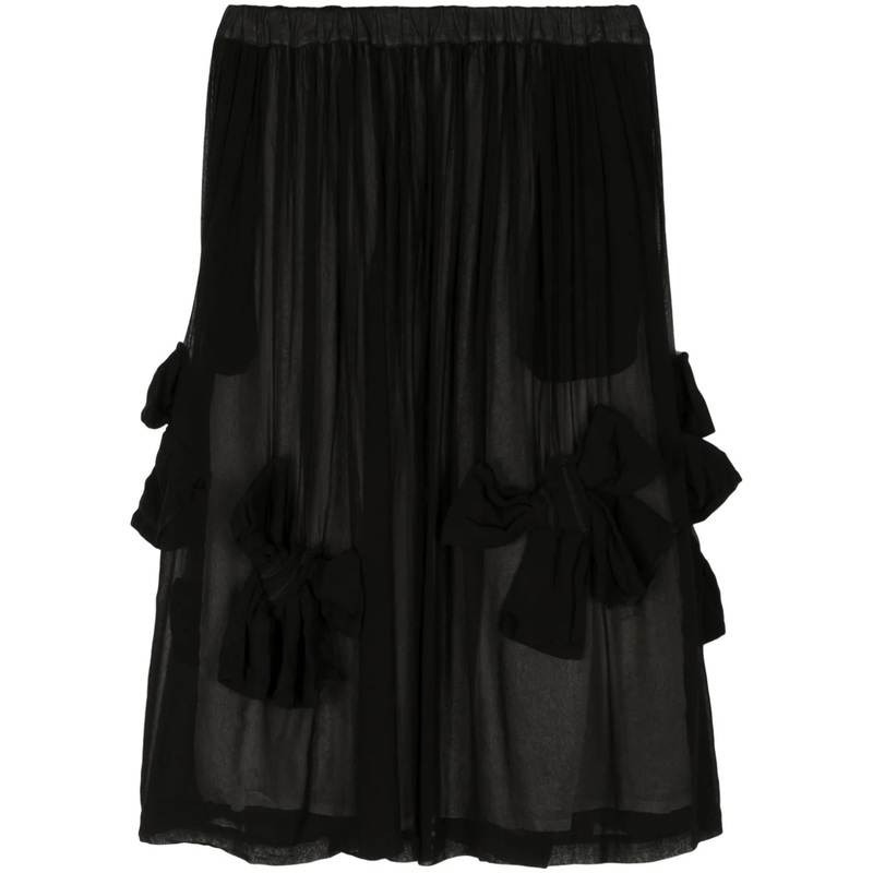 Ribbon-Detail Full Skirt